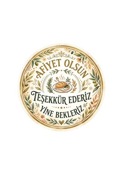 Afiyet Olsun Teşekkür Ederiz Temalı Büfeler Cafeler Restoranlar İçin Ahşap Duvar Kapı Dekoratif Süs 6