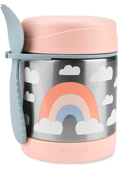 Skip Hop Zoo Paslanmaz Çelik Termos 325ml Gökkuşağı Pembe