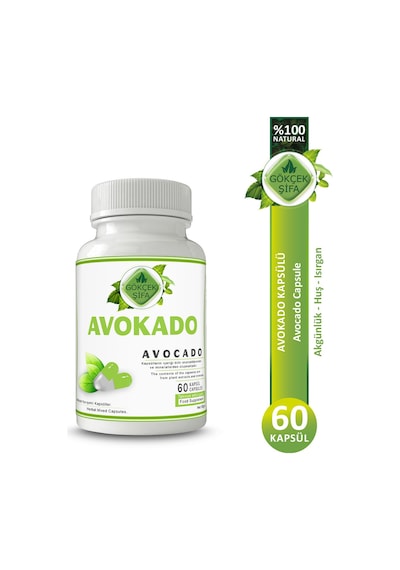 Gökçek Şifa 1000 MG Avokado (Avocado Capsule) 60 Kapsül