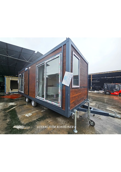 Tiny House Plakalı Ruhsatlı O2 Belgeli Ahşap Desen Fugalı Betopan Kaplama 18m2 Fabrikadan