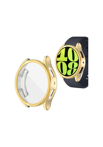 Samsung Galaxy Watch 7 44mm Uyumlu Kasa Ekran Koruyucu 360 Tam Koruma Kılıf Kapak