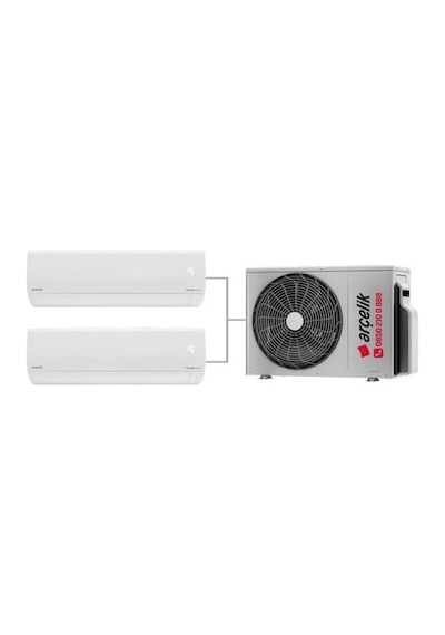Arçelik ZM18103-0918 18000 BTU 1 Dış + 2 İç Ünite (12 +12) 2+1 Multi Sistem Inverter Duvar Tipi Klima