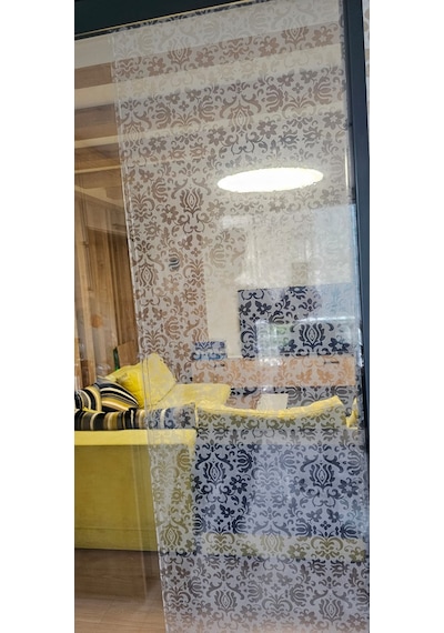 Technojet 45x100 Cm Elegance Klasik Desenli Statik Cam Filmi Kaplama Folyo Ev Ofis Banyo Balkon