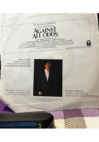Phil Collins - Against All Odds / Mike Rutherford - Orijinal 45'lik Plak 1984