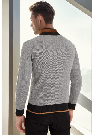 1021 Dewberry Erkek Sweatshırt-koyu Diagonal Siyah Koyu Diagonal Siyah