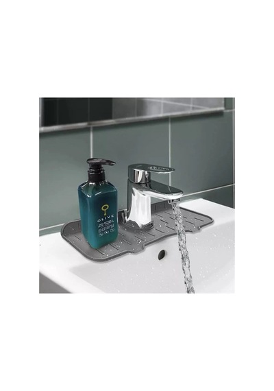 Lavabo İçin Silikon Esnek Mat Musluk Sapı Damlama Tutucu Raf Mutfak Tezgahı Sıçrama Koruma Bx40 Diğer