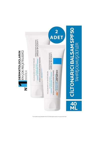 La Roche Posay Cicaplast Baume B5 Onarıcı Bakım Kremi SPF50 2 x 40 ML