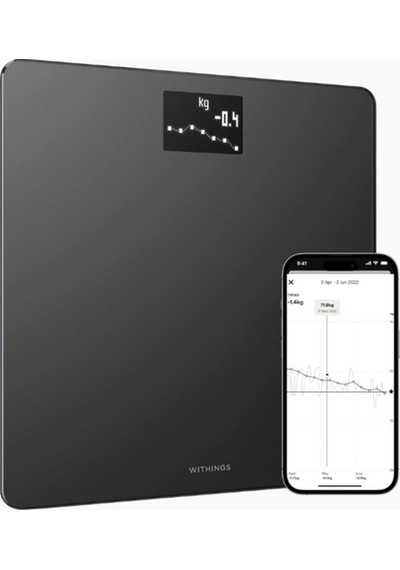 Withings Nokia Body Akıllı Baskül - Vücut Kitle Endeksi - Bebek ve Hamilelik Modu, Wi-fi Senkronizasyonlu Tartı