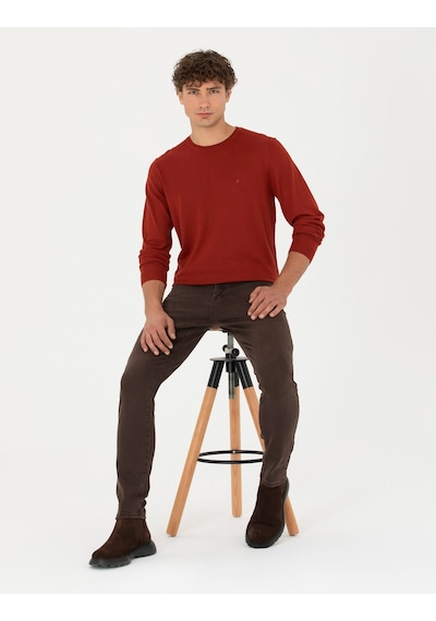 Pierre Cardin Erkek Kiremit Triko Kazak 50270054-vr031 Kiremit Kiremit Pierre Cardin Erkek Kiremit Triko Kazak 50270054-vr031 Kiremit Kiremit