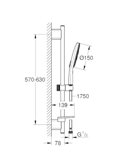 Grohe Rainshower Smartactive 3 Akışlı Sürgülü Duş Seti - 26592000 Krom