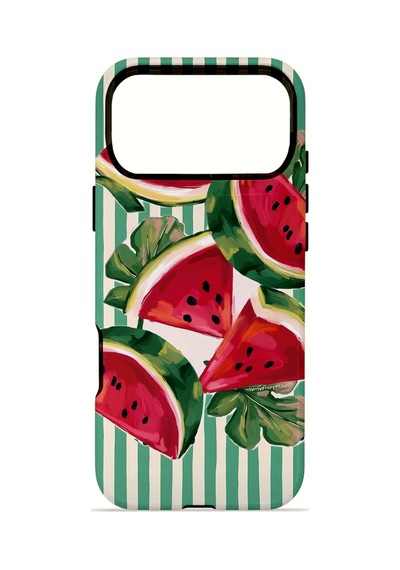 Apple iPhone Uyumlu 17 Pro Max Vorian Çift Katmanlı Magsafe Kılıf Watermelon Cabana