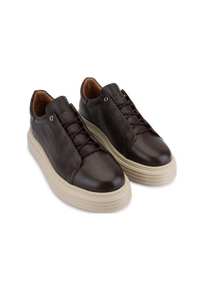 Tamer Tanca Erkek Hakiki Deri Kahverengi Sneakers & Spor Ayakkabı 04 1144 Erk Ayk Y26 Kahve Fltr Kahverengi