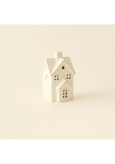 Karaca Home New Year Yılbaşı Ev Şekilli Ledli Dekoratif Obje Beyaz 8,7 X 7,8 X 14 Cm