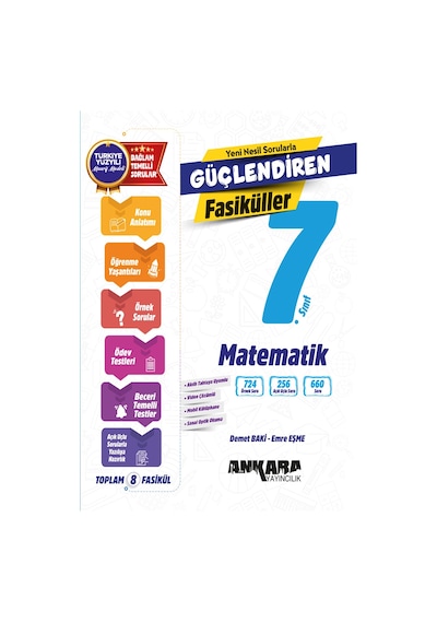 Ankara 7. Sınıf Güçlendiren Matematik Fasikülleri Ankara Yayıncılık