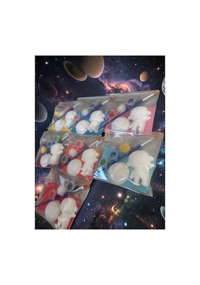 Uzay Seti 10 Adet Taş Boyama Seti / Astronot Ve Dünya / Doğum Günü Hediyesi, Karne Hediyesi, Tatil Hediyesi, Okul Etkinlik