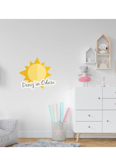 Kişiye Özel Güneş Tasarımlı Çocuk Odası Duvar Sticker-1
