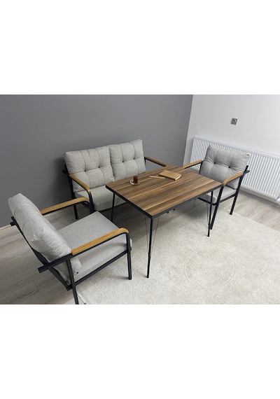 Modern Güneş Balkon, Bahçe, Cafe - Metal Kanepe Koltuk Takımı - 2+1+1 + Masa Açık Gri Modernsh28 Açık Gri Modern Güneş Balkon, Bahçe, Cafe - Metal Kanepe Koltuk Takımı - 2+1+1 + Masa Açık Gri Modernsh28 Açık Gri