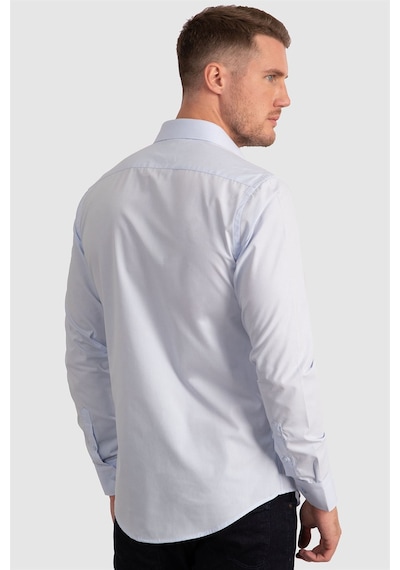 Tudors Slim Fit Dar Kesim Tery Cotton Erkek Gömlek-23408 Mavi Tudors Slim Fit Dar Kesim Tery Cotton Erkek Gömlek-23408 Mavi
