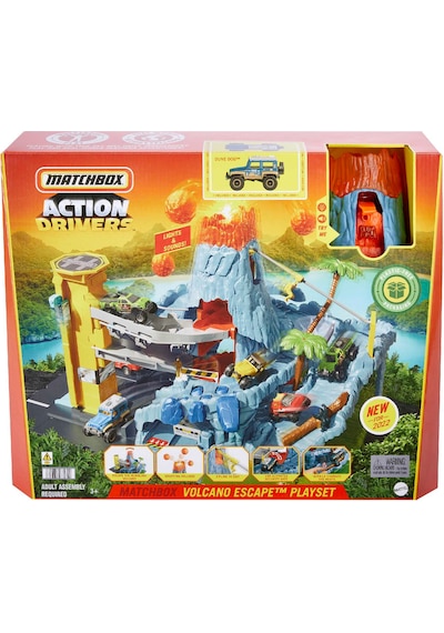 HHW21 Matchbox Aksiyon Sürücüleri Volkanik Alanda Macera Oyun Set