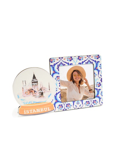 Storebaskı Kişiye Özel İstanbul Temalı Ahşap Pola Fotoğraf Çerçevesi 9x10 Cm