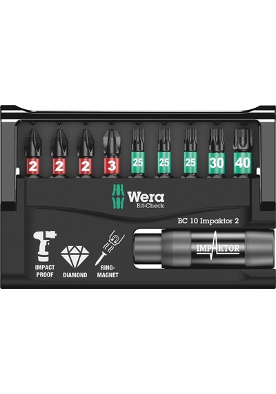 Wera Bit-Check 10 impaktor Bits Set 05057682001