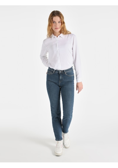 Colins 703 Carla Slim Fit Normal Bel Düz Paça Jean Pantolon Cl1065299 Denim