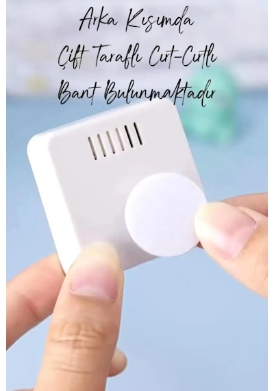 Mini Lcd Dijital Sıcaklık Nem Ölçer Termometre Higrometre - Duvara Takılabilir Beyaz