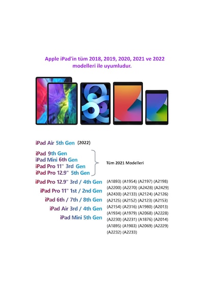 Apple İpad 12.9 6.nesil Uyumlu Avuç İçi Algılamayan Eğimle Çizim Kalınlığı Değişen Stylus Kalem