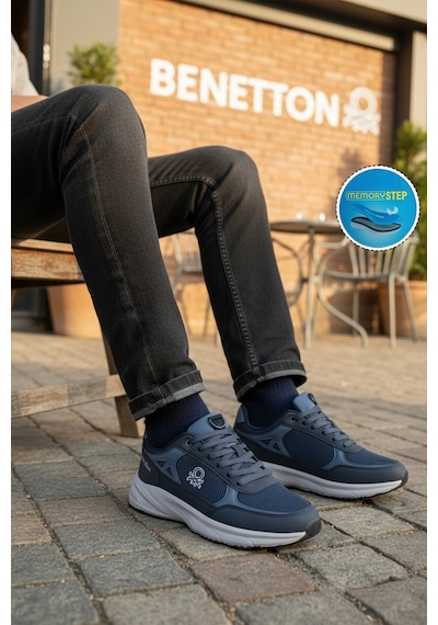 United Colors Of Benetton Lacivert Bağcıklı Memory Foam Erkek Spor Ayakkabı Bnı-11068 M