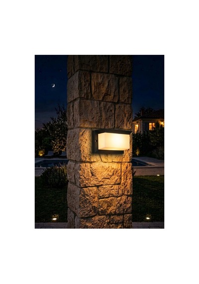 Lunar E27 Bahçe Duvar Apliği Ip54 60w Siyah - 926033591 Siyah