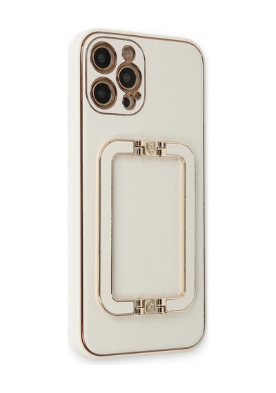 Newface Apple iPhone Uyumlu 12 Pro Max Kılıf Coco Elit Kapak Glblseme - 43 - Beyaz