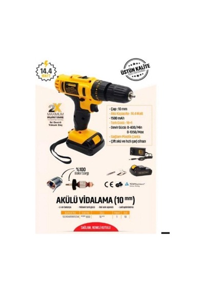 Hasbros EEA0042 Şarjlı Darbesiz Matkap Vidalama