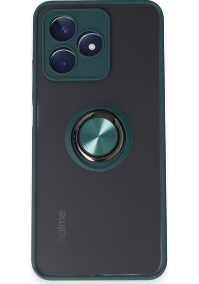 Realme C53 İçin Kamera Korumalı Yüzüklü Kılıf - Leke Tutmaz Mat Ve Dayanıklı Yapı