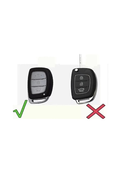 Hyundai Uyumlu Accent Sustasız Anahtar Kılıfı Gümüş Renk