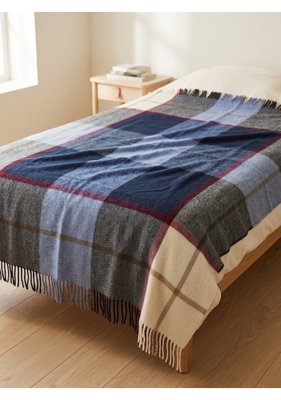 Gençev Home %100 Saf Yün Scotch Battaniye Tek Kişilik 160 x 220