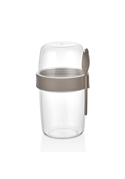 Yoğurt Kabı Seti 300 Ml + 600 Ml Taşınabilir, Bpa İçermeyen Kahvaltı Ve Ara Öğün Kabı Bej