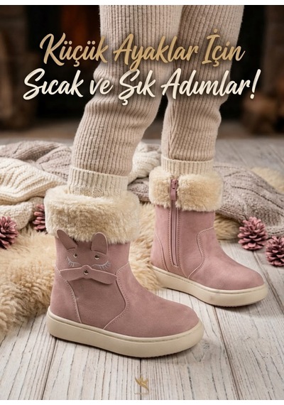 Cool Kids Kız Çoçuğu Kışlık Su Geçirmez Ortopedik Kaydırmaz Termo Taban Rahat Deri Spor Bot Pudra Cool Kids Kız Çoçuğu Kışlık Su Geçirmez Ortopedik Kaydırmaz Termo Taban Rahat Deri Spor Bot Pudra