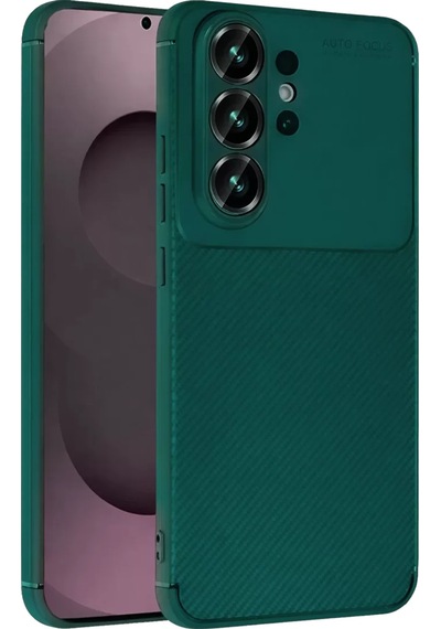 Newface Samsung Galaxy S26 Ultra Auto Focus Karbon Kapak - Koyu Yeşil