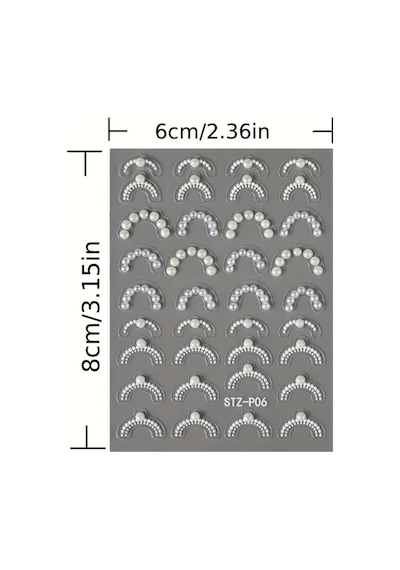 Nailist Fransız İnci Yapışkanlı Tırnak Sticker Nailart Tırnak Dövmesi No.3