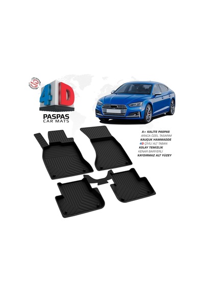 Audi A5 4d Araca Özel Havuzlu Kauçuk Paspas 2017 Ve Üzeri