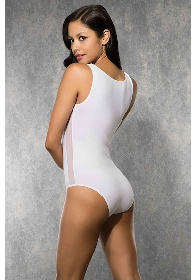 Doreanse Kadın Modal Transparan Detaylı Geniş Yaka Body 12128