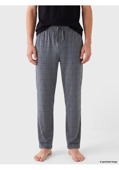 LC Waikiki Lc Waıkıkı Antrasit Regular Fit Ekose Erkek Pijama Alt