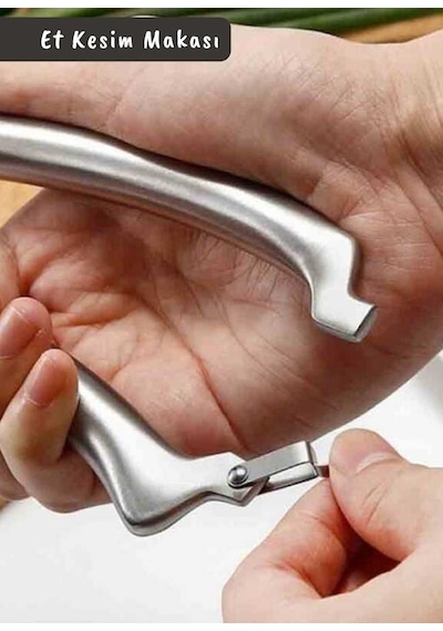 Et Makası Paslanmaz Mutfak Makası Çelik Tavuk Makası Ergonomik Tasarım 20 Cm