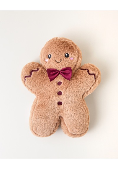Cookie Man Dekoratif Kırlent 30 Cm Kahverengi