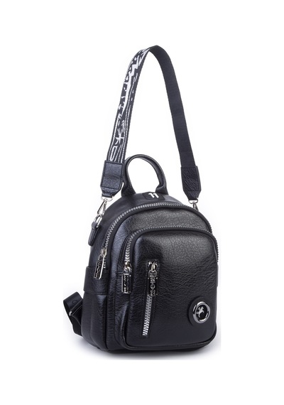 Nas Bag Kadın Dönüştürülebilir Sırt Ve Omuz Çantası Şık Geniş Fermuarlı Çanta 24x31x14 Cm Siyah Victoria