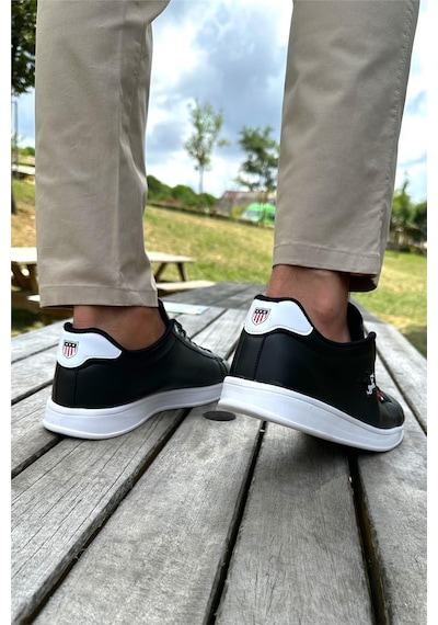 Erkek Sneakers Günlük Spor Ayakkabı Siyah - Beyaz-sıyah-beyaz Beyaz - Siyah