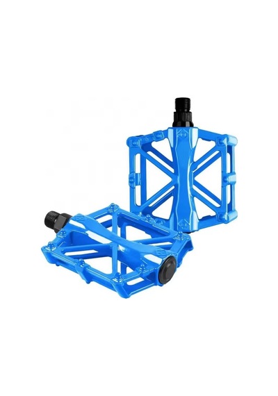 Xbyc 1815 Bilyalı Bisiklet Platform Pedal Geniş Yapılı Bilyalı Alüminyum Pedal Mukavemetli Mavi Renk