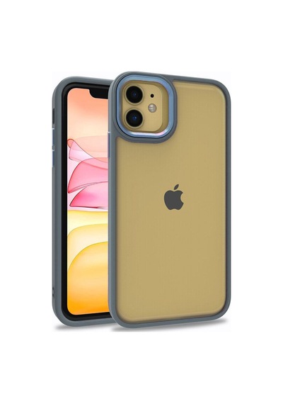Apple Uyumlu iPhone 11 Kılıf Zore Flora Kapak Sierra Mavi