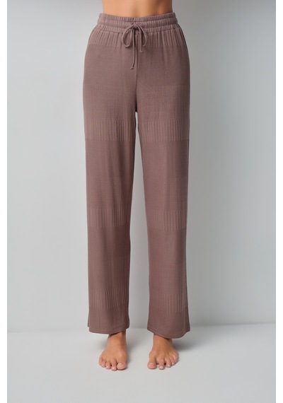 Suwen Comfort Geniş Yaka Pijama Takımı Wsh105100951268 Cappuccino