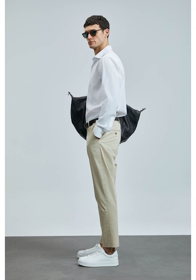 Lufian Plus Smart Chino Bej Erkek Pantolon 111190339 Bej
